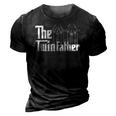 The Twinfather Funny Father Of Twins Twin Daddy Parent 3D Print Casual Tshirt Vintage Black