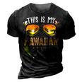 This Is My Hawaiian Aloha Hawaii Beach Summer Vacation 3D Print Casual Tshirt Vintage Black