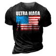 Ultra Maga Us Flag 3D Print Casual Tshirt Vintage Black