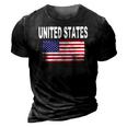 United States Flag Cool Usa American Flags Top Tee 3D Print Casual Tshirt Vintage Black