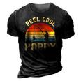 Vintage Reel Cool Poppy Fish Fishing Fathers Day Gift Classic 3D Print Casual Tshirt Vintage Black