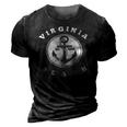 Virginia Beach Commonwealth Of Virginia 3D Print Casual Tshirt Vintage Black