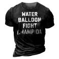 Water Balloon Fight Champion Summer Camp Games Picnic Family T Shirt 3D Print Casual Tshirt Vintage Black