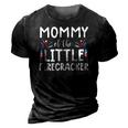 Womens 4Th Of July S For Women Mommy Of The Little Firecracker 3D Print Casual Tshirt Vintage Black