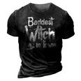 Womens Baddest Witch In Town Funny Halloween Witches 3D Print Casual Tshirt Vintage Black