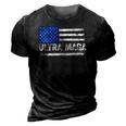 Womens Ultra Maga Us Flag Top American Ultra Mega 3D Print Casual Tshirt Vintage Black