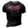 Womens Wildwood New Jersey Nj Vintage Text Pink Print 3D Print Casual Tshirt Vintage Black