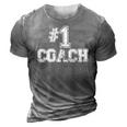 1 Coach - Number One Team Gift Tee 3D Print Casual Tshirt Grey
