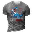 4Th Of Julyrex Boys Kids Men Amerisaurus Dinosaur 3D Print Casual Tshirt Grey