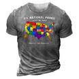All 63 Us National Parks Design For Campers Hikers Walkers 3D Print Casual Tshirt Grey