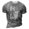 American Flag Hockey Apparel - Hockey 3D Print Casual Tshirt Grey