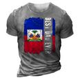 Best Haitian Dad Ever Haiti Daddy Fathers Day Gift 3D Print Casual Tshirt Grey