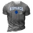 Bismarck High School Lions C2 College Sports 3D Print Casual Tshirt Grey