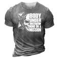 Body Under Construction Mind On A Mission Fitness Lovers 3D Print Casual Tshirt Grey