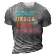 Catching Flights & Minding My Business 3D Print Casual Tshirt Grey