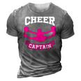 Cheer Captain Cheerleader Cheerleading Lover Gift 3D Print Casual Tshirt Grey