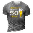 Cheers And Beers To 50 Years 50Th Funny Birthday Party Gift 3D Print Casual Tshirt Grey