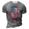 Cornhole S For Men Boss Of The Toss 4Th Of July 3D Print Casual Tshirt Grey