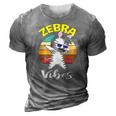 Dabbing Zebra Vibes Zoo Animal Gifts For Men Women Kids 3D Print Casual Tshirt Grey