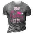 Dad Of The Birthday Girl Cute Pink Matching Family 3D Print Casual Tshirt Grey