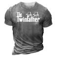 Dad Of Twins Proud Father Of Twins Classic Overachiver 3D Print Casual Tshirt Grey