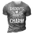 Daddys Lucky Charm St Patricks Day With Lucky Shamrock 3D Print Casual Tshirt Grey