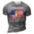 Dog Owner Us Flag 4Th Of July Fathers Day Chihuahua Dad 3D Print Casual Tshirt Grey