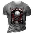 Dunson Name Shirt Dunson Family Name 3D Print Casual Tshirt Grey