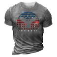 Eagle American Flag Vintage Independence Day 4Th Of July Usa 3D Print Casual Tshirt Grey