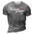Echale Ganas Rose Vintage Retro Mexican Quote 3D Print Casual Tshirt Grey