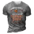 Elephant Shrew Gift Sengi Cute Jumping Mouse 3D Print Casual Tshirt Grey