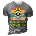 Ewings Sarcoma Warrior Skull Women Vintage Yellow Ribbon Ewings Sarcoma Ewings Sarcoma Awareness 3D Print Casual Tshirt Grey