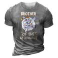 Family Matching Space Birthday Brother Of The Astronaut 3D Print Casual Tshirt Grey
