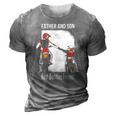 Father And Son Best Buddies Forever Fist Bump Dirt Bike 3D Print Casual Tshirt Grey