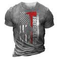 Father Grandpa Day Firefighter Dad America Flag For Hero 375 Family Dad 3D Print Casual Tshirt Grey