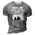 Father Grandpa Trust Me I Have A Freaking Awesome Son He Has Anger Issues 109 Family Dad 3D Print Casual Tshirt Grey