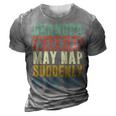 Father Grandpa Warning May Nap Suddenly 86 Family Dad 3D Print Casual Tshirt Grey