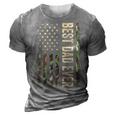 Fathers Day Best Dad Ever With Us American Flag V2 3D Print Casual Tshirt Grey