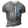 Fathers Day Best Dad Ever With Us American Flag V2 3D Print Casual Tshirt Grey