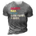 Fathers Day Daddy Man Myth Cute Twins Maker Vintage Gift 3D Print Casual Tshirt Grey