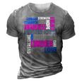 Foster Care Awareness Adoption Related Blue Ribbon 3D Print Casual Tshirt Grey