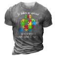 Fun Heart Puzzle S Dad Autism Awareness Family Support 3D Print Casual Tshirt Grey