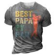 Funny Best Papa By Par Fathers Day Golf Gift Grandpa 3D Print Casual Tshirt Grey