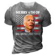 Funny Biden Confused Merry Happy 4Th Of You Know The Thing 3D Print Casual Tshirt Grey