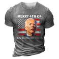 Funny Biden Independence Day Merry Happy 4Th Of July 3D Print Casual Tshirt Grey