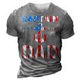 Funny Captain Dad Boat Owner American Flag 4Th Of July 3D Print Casual Tshirt Grey