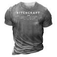 Funny Halloween Witchcraft Bitchcraft Definition 3D Print Casual Tshirt Grey