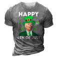 Funny Joe Biden Happy 4Th Of July St Patricks Day 3D Print Casual Tshirt Grey