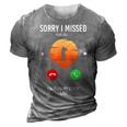 Funny Sorry I Missed Your Call Was On Other Line Men Fishing V2 3D Print Casual Tshirt Grey
