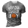 Grandma Of The Birthday Boy Party A Favorite Boy Basketball 3D Print Casual Tshirt Grey
